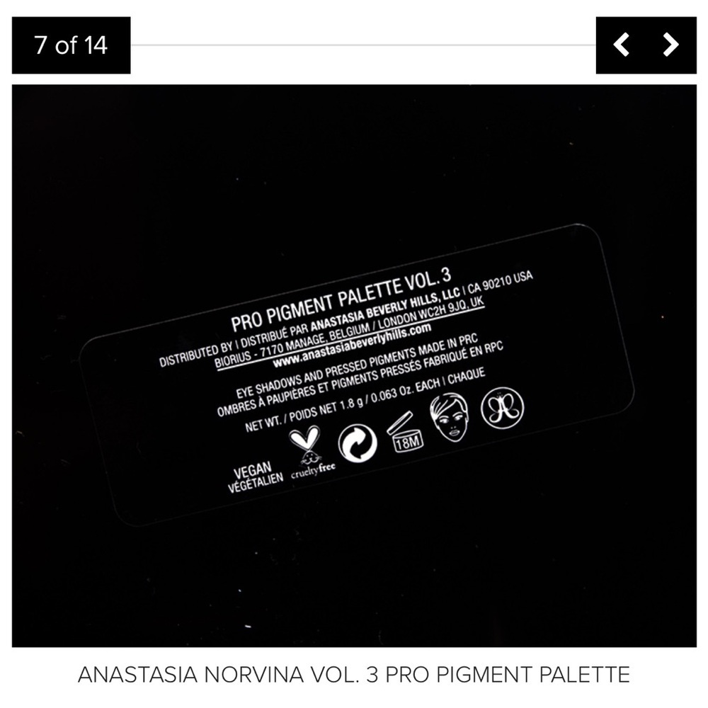 Anastasia Beverly Hills Norvina Vol 3 Pro Pigment Palette - Picture 15 of 15